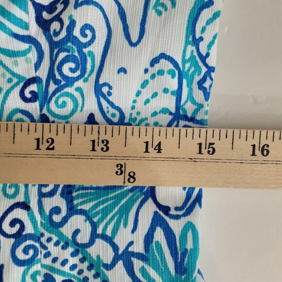 Lilly Pulitzer Lyssa Notch Shift Dress Resort White Lucky Trunks Womens 4 18163 - Picture 12 of 13
